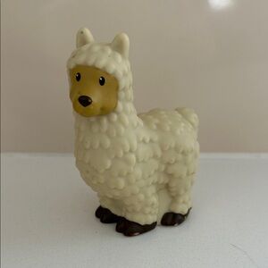 Cream Alpaca Figure Kids Toy - Soft Foam Play Animal
